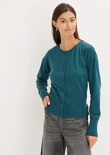 Finstickad cardigan av viskos med mjukt fall, bonprix