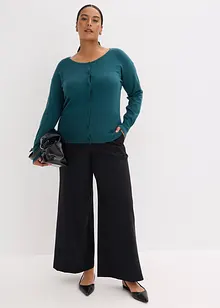 Finstickad cardigan av viskos med mjukt fall, bonprix