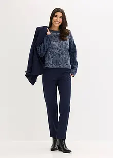 Jacquardtröja i oversizemodell med paljetter, bonprix