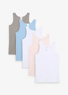 Linne med mjuk bomull och satinrosett (5-pack), bonprix