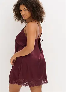 Negligé i glansig satin, bonprix