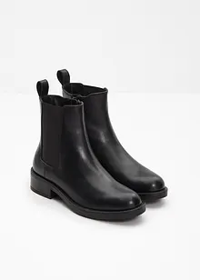 Chelseaboots i skinn, bonprix