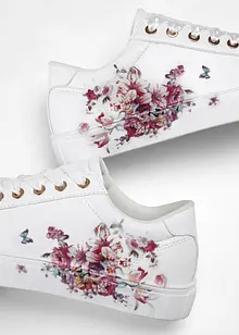 Sneakers med blommotiv, bonprix