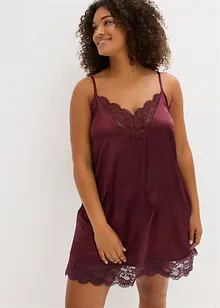 Negligé i glansig satin, bonprix