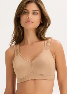 Avlastande BH utan bygel, med vadderade axelband, bonprix