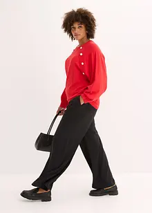 Finstickad tröja av viskosmix med mjukt fall, bonprix