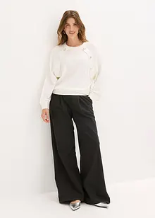 Finstickad tröja av viskosmix med mjukt fall, bonprix