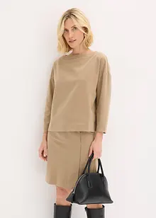 Tunika av stabilt material med fiskbensmönster, bonprix