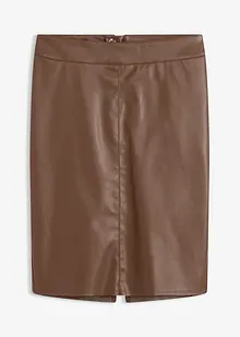 Trendig pennkjol i skinnimitation, bonprix