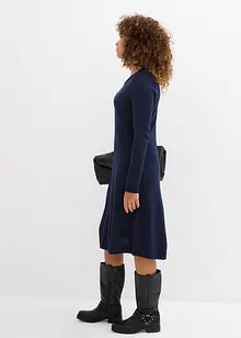 Stickad klänning i utställd modell, bonprix