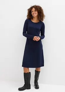 Stickad klänning i utställd modell, bonprix