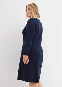 Stickad klänning i utställd modell, bonprix