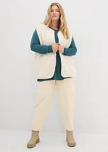 Långärmad viskostopp med utställd nederkant, bonprix