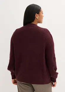Cardigan med flätstickning, bonprix