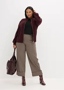 Cardigan med flätstickning, bonprix