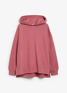 Sweatshirt med huva i ren bomull, bonprix