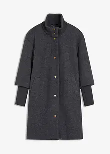 Kort kappa med yllelook, bonprix