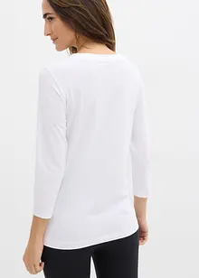 Topp med 3/4-ärmar, ekologisk bomull, bonprix