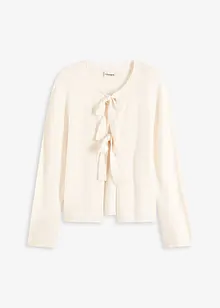 Stickad kofta i bomullsmix, bonprix