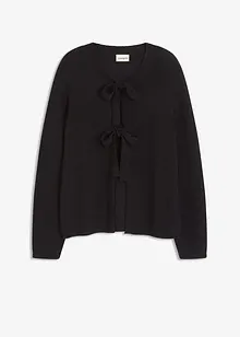 Stickad kofta i bomullsmix, bonprix