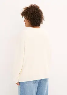 Stickad kofta i bomullsmix, bonprix