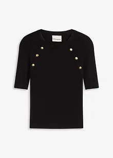 Finstickad tröja av viskosmix med mjukt fall, bonprix