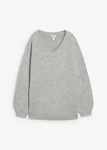 Mjuk, finstickad tröja med ballongärmar, bonprix