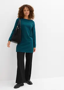 Lång tröja med återvunnen bomull, bonprix