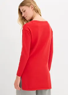 Lång tröja med återvunnen bomull, bonprix