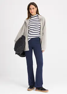 Byxa med utsvängda ben i stretchig bomullsmix, bonprix