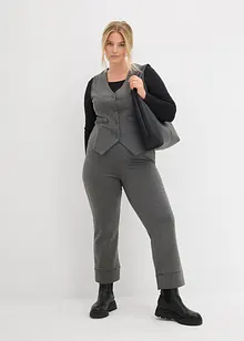 Väst i materialmix, bonprix