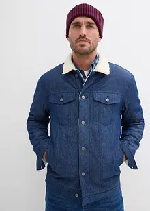 Jeansjacka med teddyfoder, bonprix