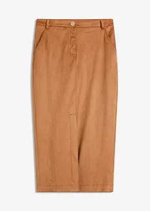 Pennsmal kjol av mockaimitation, bonprix