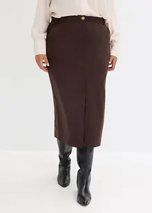 Pennsmal kjol av mockaimitation, bonprix