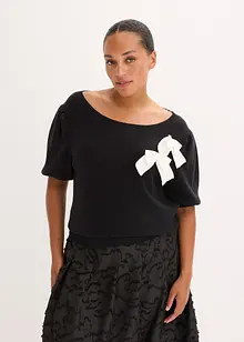 Tröja med rosettapplikation, bonprix