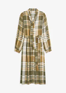 Midiklänning med knytband, bonprix