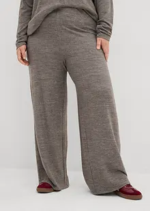 Palazzobyxa med stickad look, bonprix