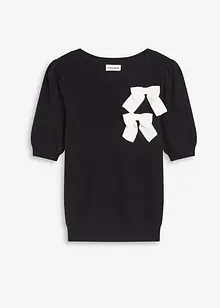 Tröja med rosettapplikation, bonprix