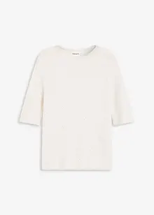 Kortärmad tröja med paljetter och glittrande trådar, bonprix