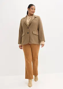 Kavaj med fiskbensmönster och ull, bonprix