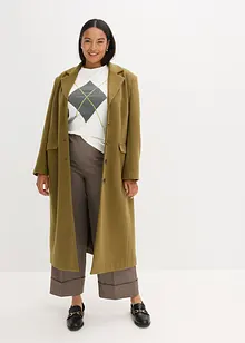 Kortärmad topp med paljetter och tryck, bonprix