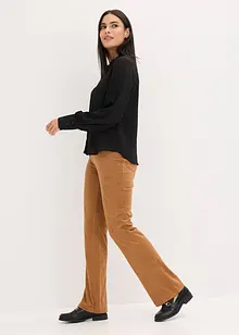 Chiffongblus med rysch, bonprix