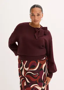 Tröja med rosettapplikation, bonprix