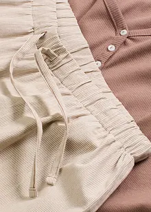 Vävd byxa och ribbstickad topp, bonprix