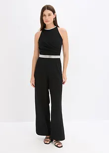 Jumpsuit i kräpp med struktur, bonprix