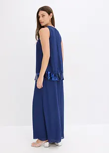 Maxiklänning av fintrådig georgette med paljetter, bonprix