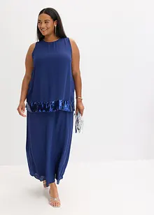 Maxiklänning av fintrådig georgette med paljetter, bonprix