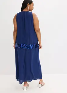 Maxiklänning av fintrådig georgette med paljetter, bonprix