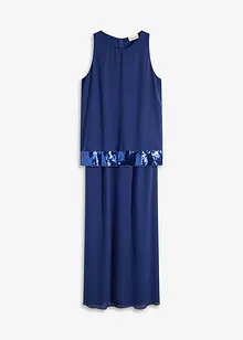 Maxiklänning av fintrådig georgette med paljetter, bonprix