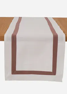 Bordslöpare i ekologisk bomull med kontrastfärgad kant, bonprix